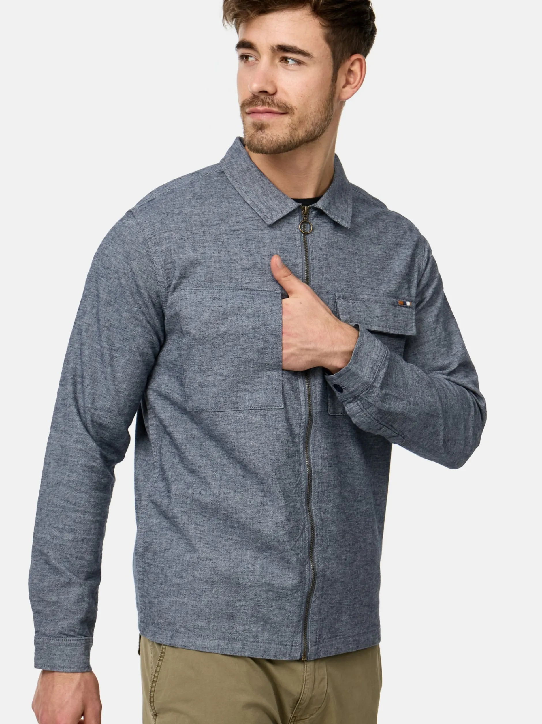 Indicode Herren Hemd Langarm - INEuron in marine
