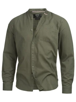 Indicode Herren Hemd Langarm - INRaffi in khaki