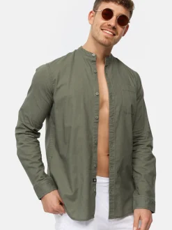Indicode Herren Hemd Langarm - INRaffi in khaki