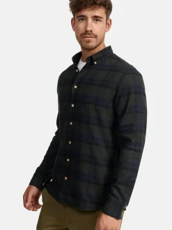 Indicode Herren Hemd Langarm - Riverside in khaki