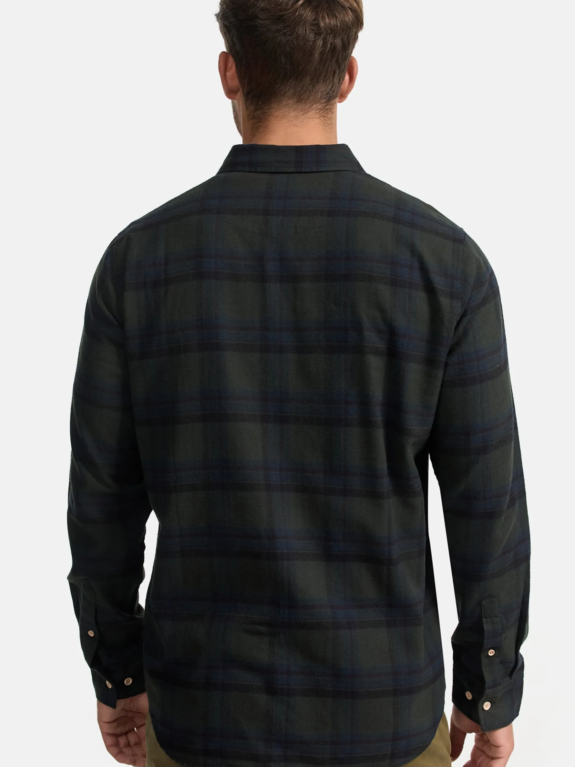 Indicode Herren Hemd Langarm - Riverside in khaki