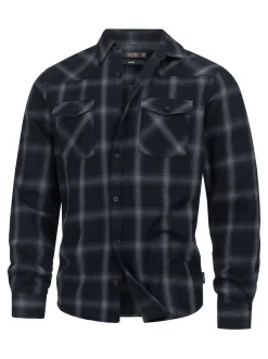 Indicode Herren Hemd Langarm - Altin in schwarz