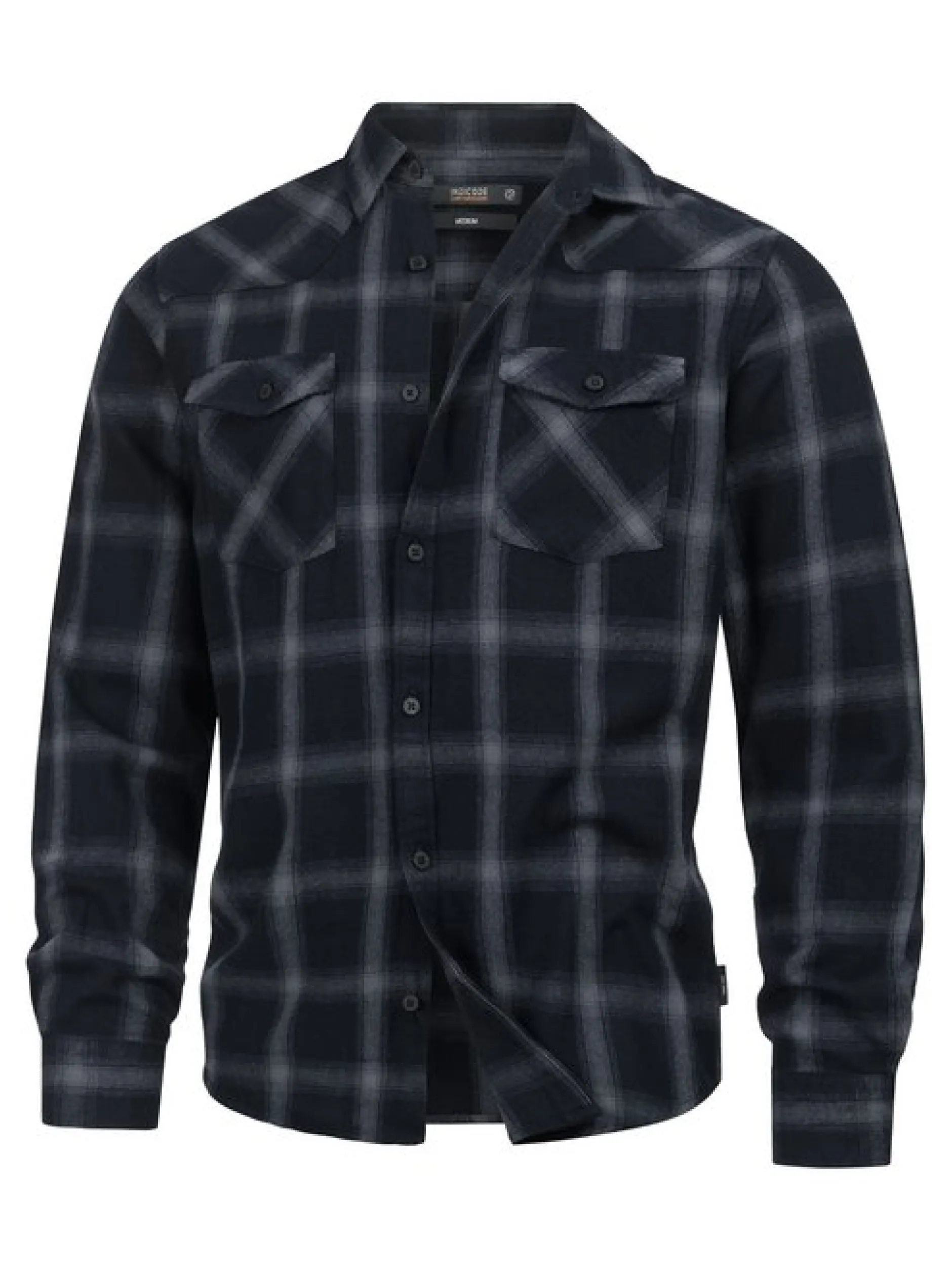 Indicode Herren Hemd Langarm - Altin in schwarz