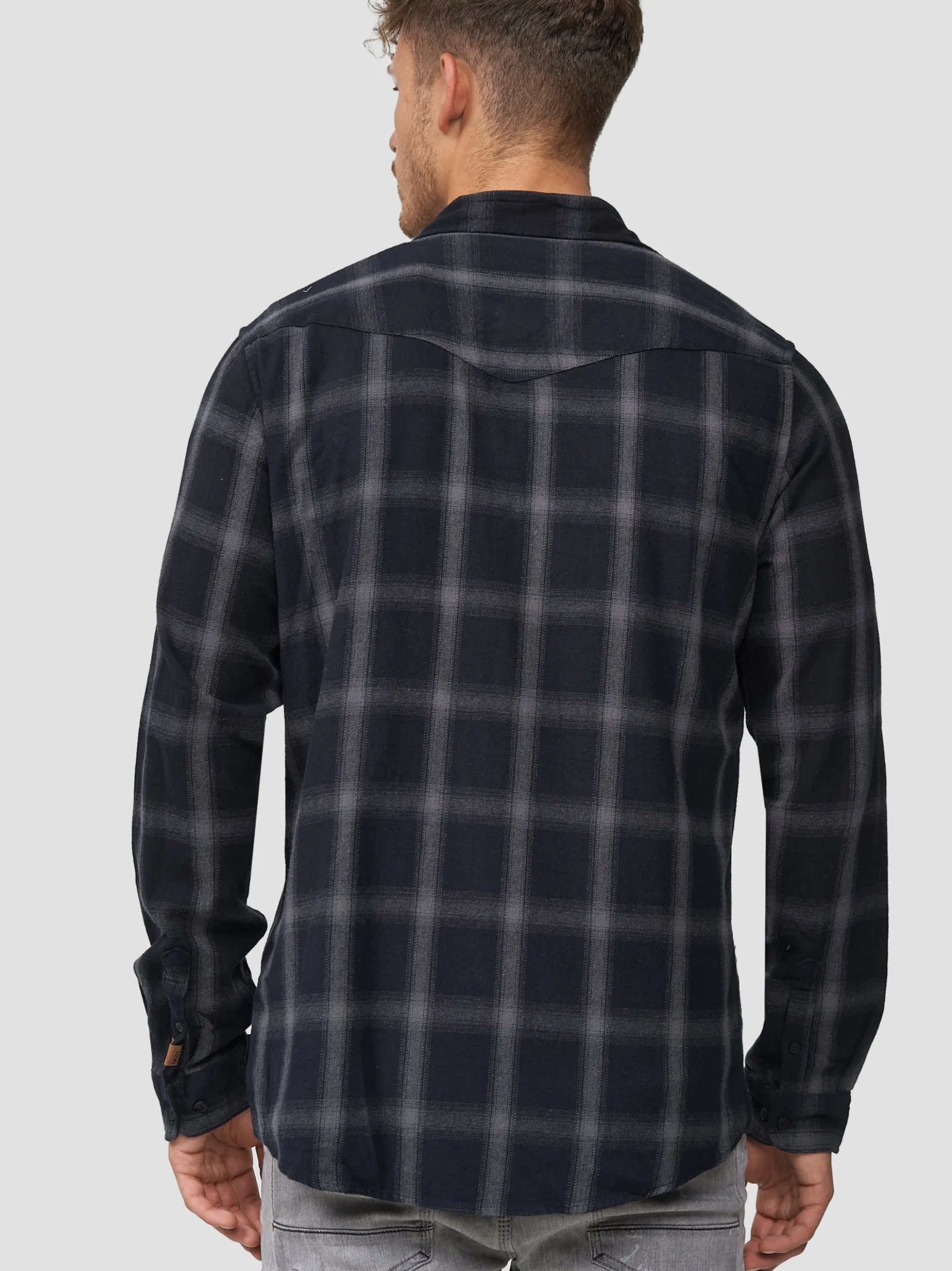 Indicode Herren Hemd Langarm - Altin in schwarz