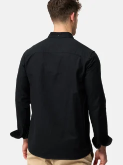Indicode Herren Hemd Langarm - Kepner in schwarz