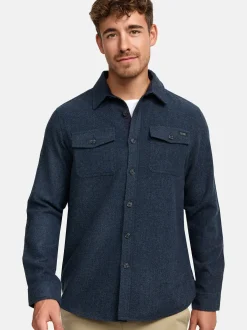 Indicode Herren Hemd Langarm - INLui in marine