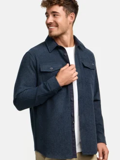 Indicode Herren Hemd Langarm - INLui in marine