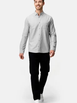 Indicode Herren Hemd Langarm - Kepner in grau