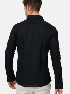 Indicode Herren Hemd Langarm - Brayden in schwarz