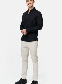 Indicode Herren Hemd Langarm - Brayden in schwarz