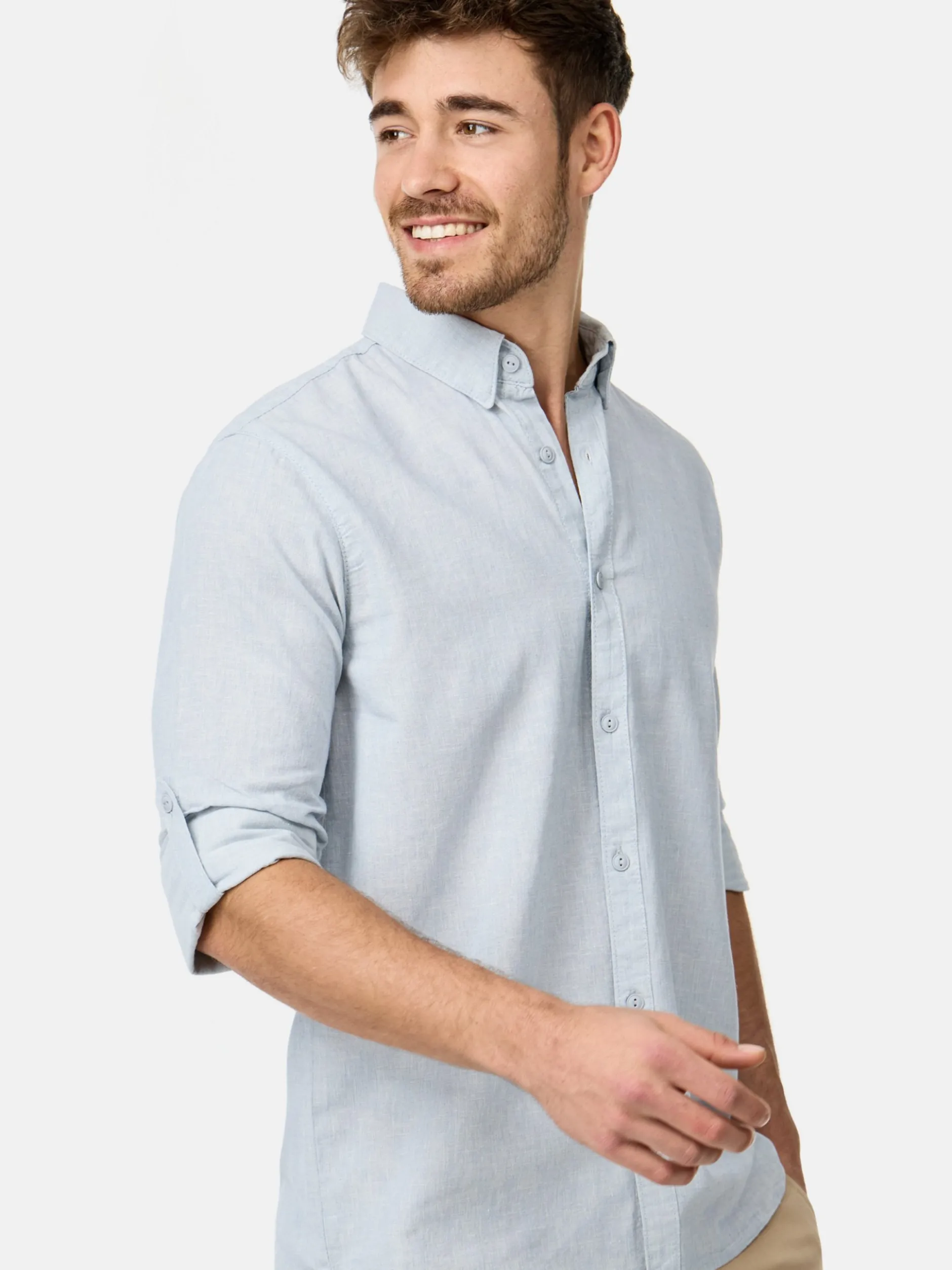 Indicode Herren Hemd Langarm - INBran in hellblau blau