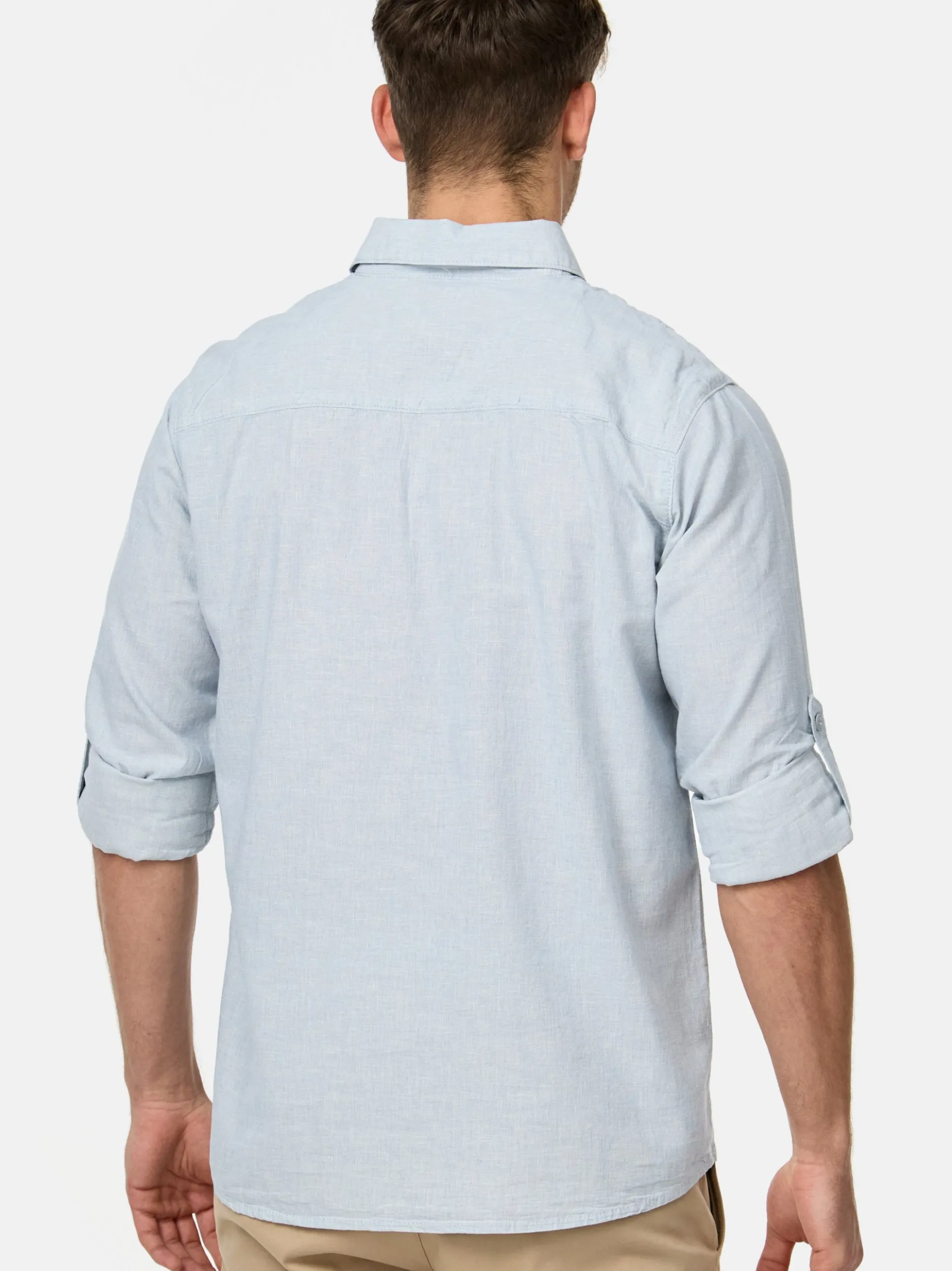Indicode Herren Hemd Langarm - INBran in hellblau blau