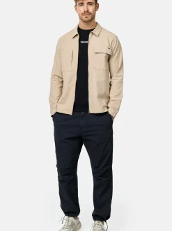 Indicode Herren Hemd Langarm - INEuron in beige sand