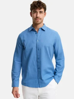 Indicode Herren Hemd Langarm - INCeppo in blau