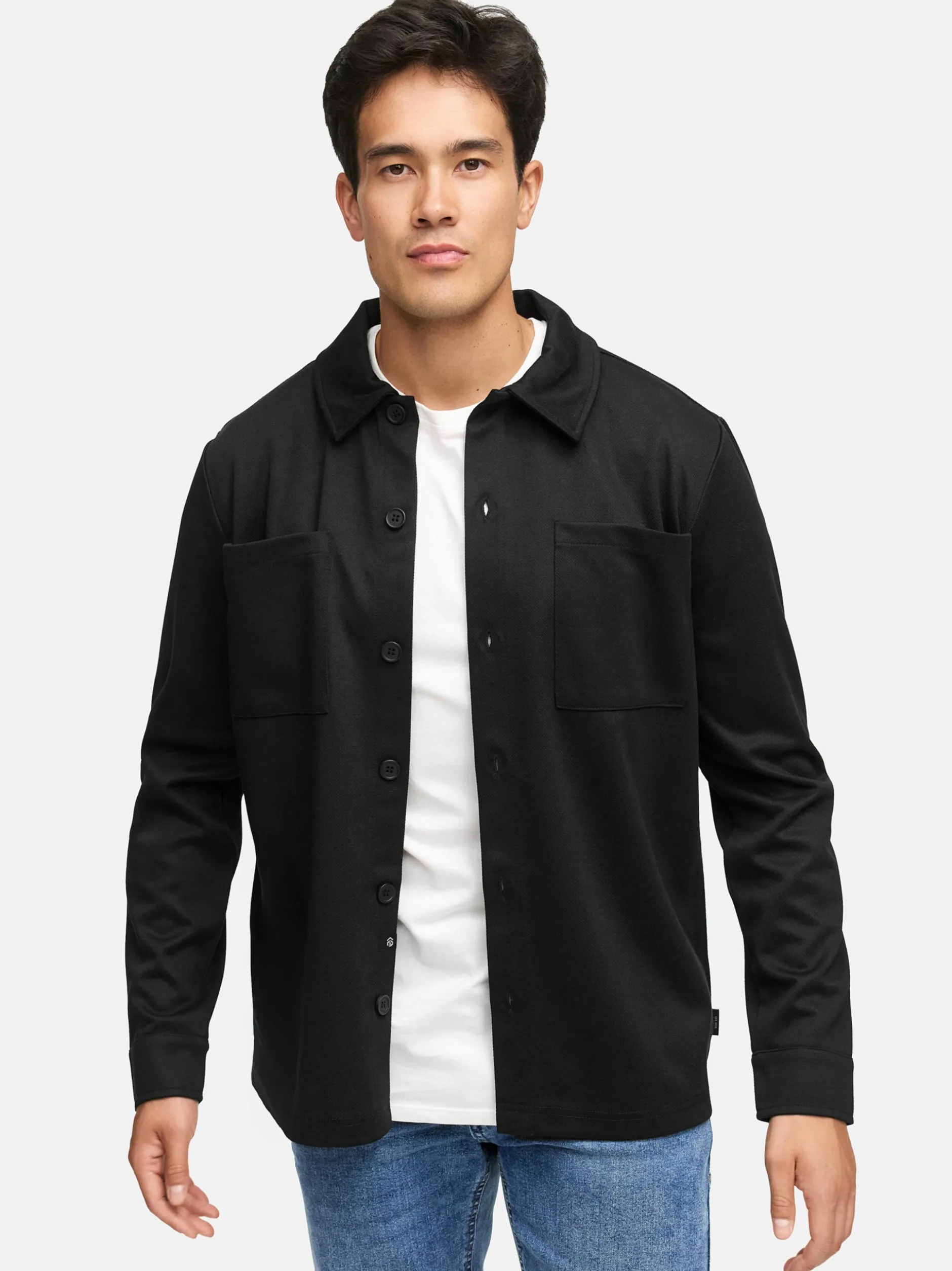 Indicode Herren Hemd Langarm - INYuno in schwarz