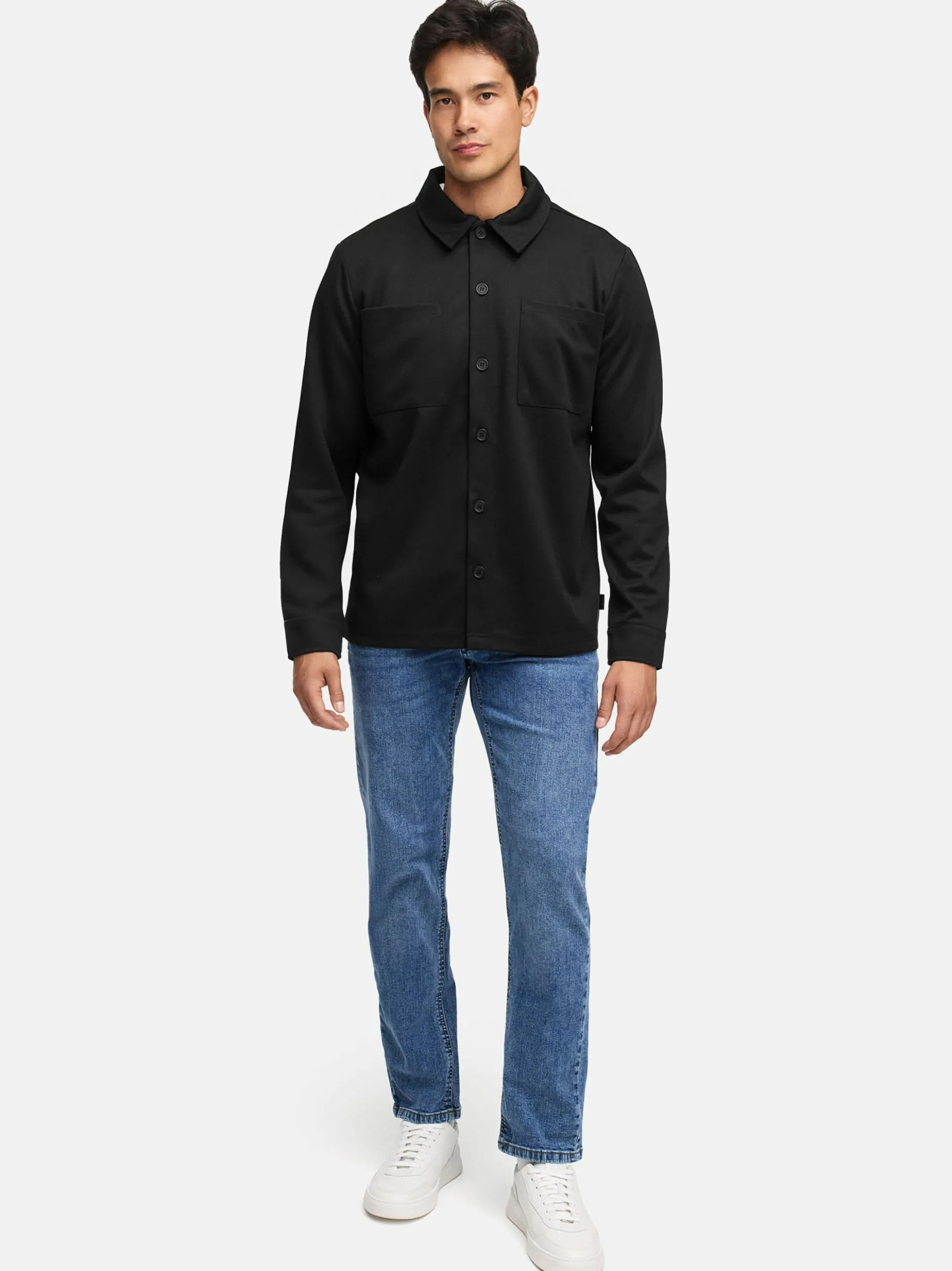 Indicode Herren Hemd Langarm - INYuno in schwarz