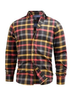 Indicode Herren Hemd Langarm - Riverside in anthrazit grau