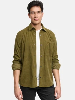 Indicode Herren Hemd Langarm - INNemoto Shirt in oliv khaki