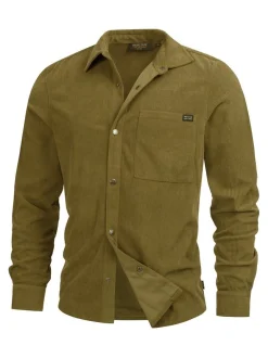Indicode Herren Hemd Langarm - INNemoto Shirt in oliv khaki