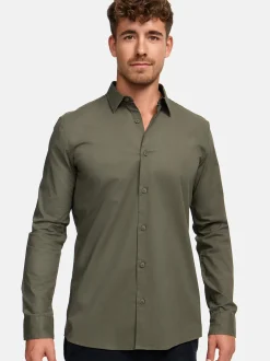 Indicode Herren Hemd Langarm - INKamby in khaki