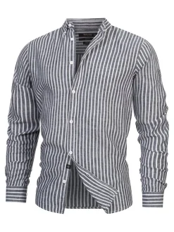 Indicode Herren Hemd Langarm - Brayden in marine