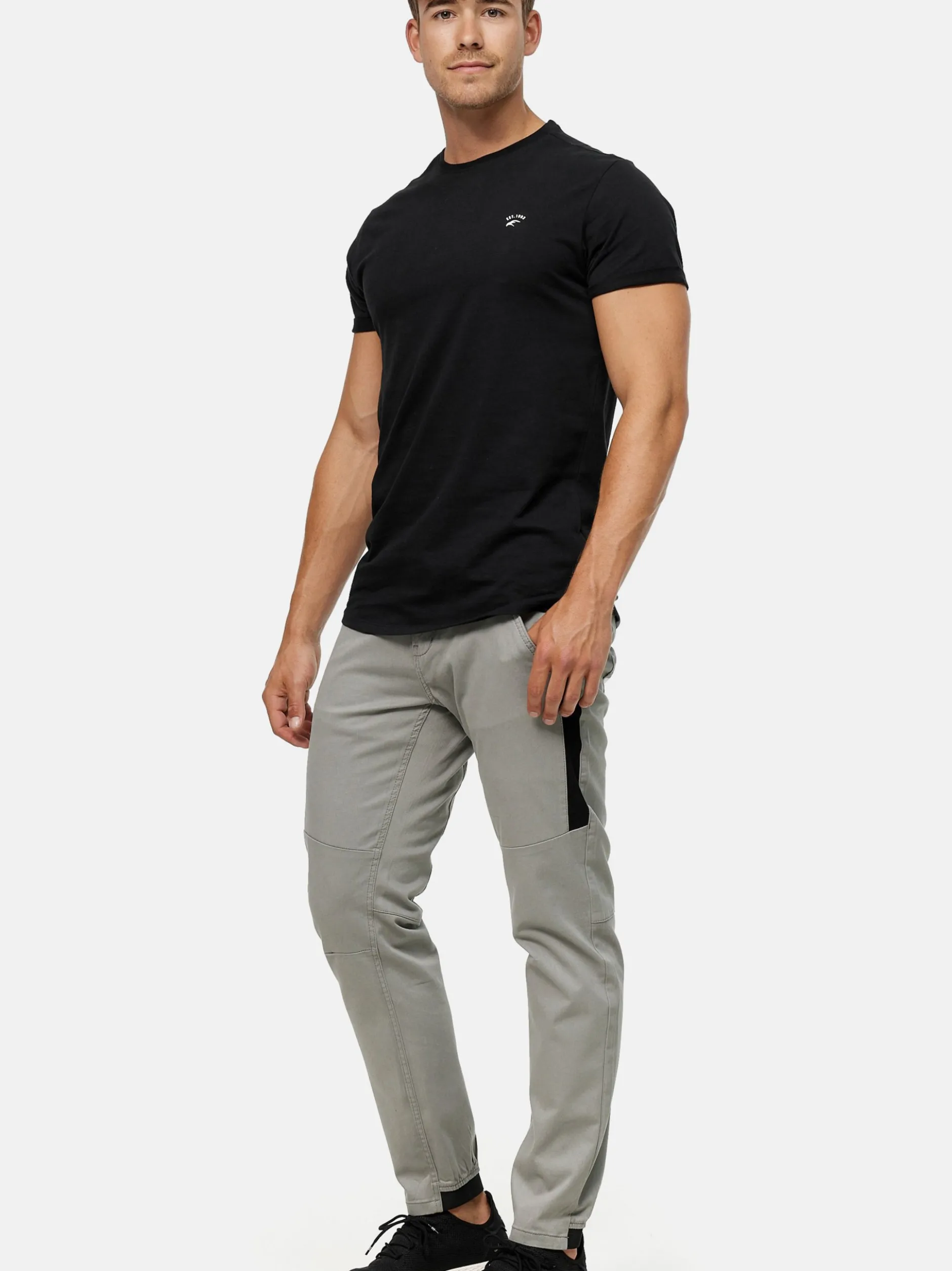 Indicode Herren Hose - Bruno in hellgrau grau