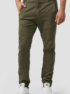 Indicode Herren Hose - Zannes in oliv khaki