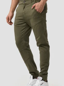 Indicode Herren Hose - Zannes in oliv khaki