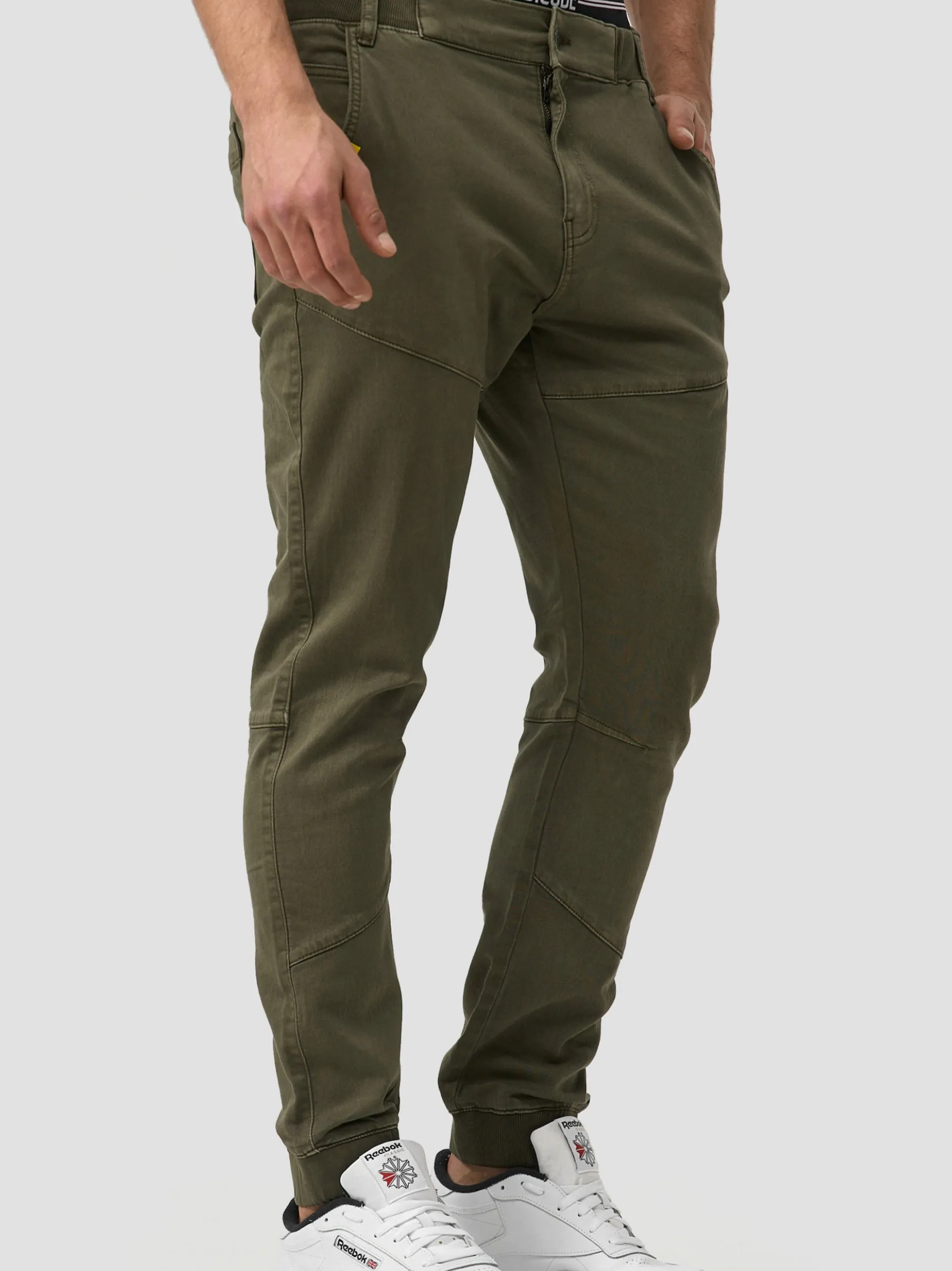Indicode Herren Hose - Zannes in oliv khaki