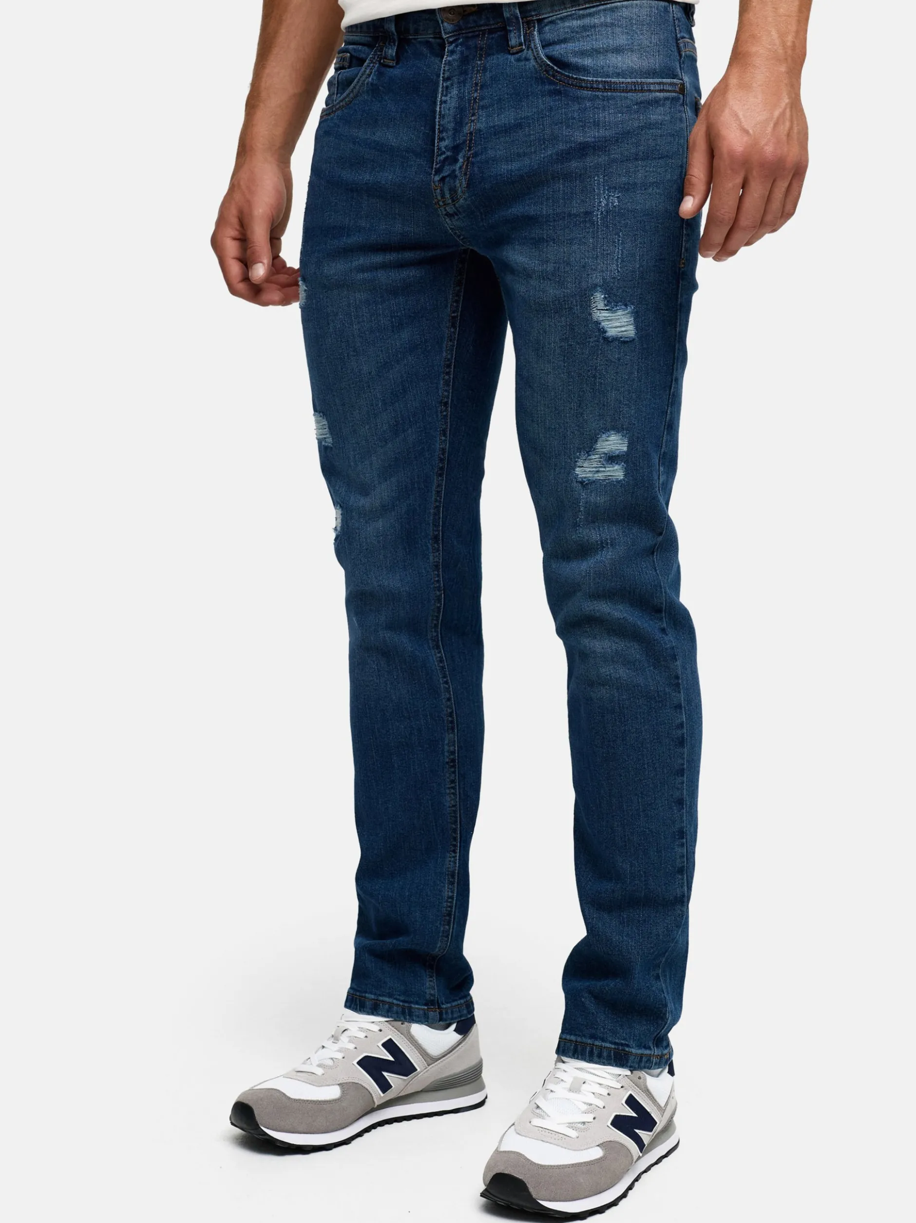Indicode Herren Jeanshose - INPllum in blau denim