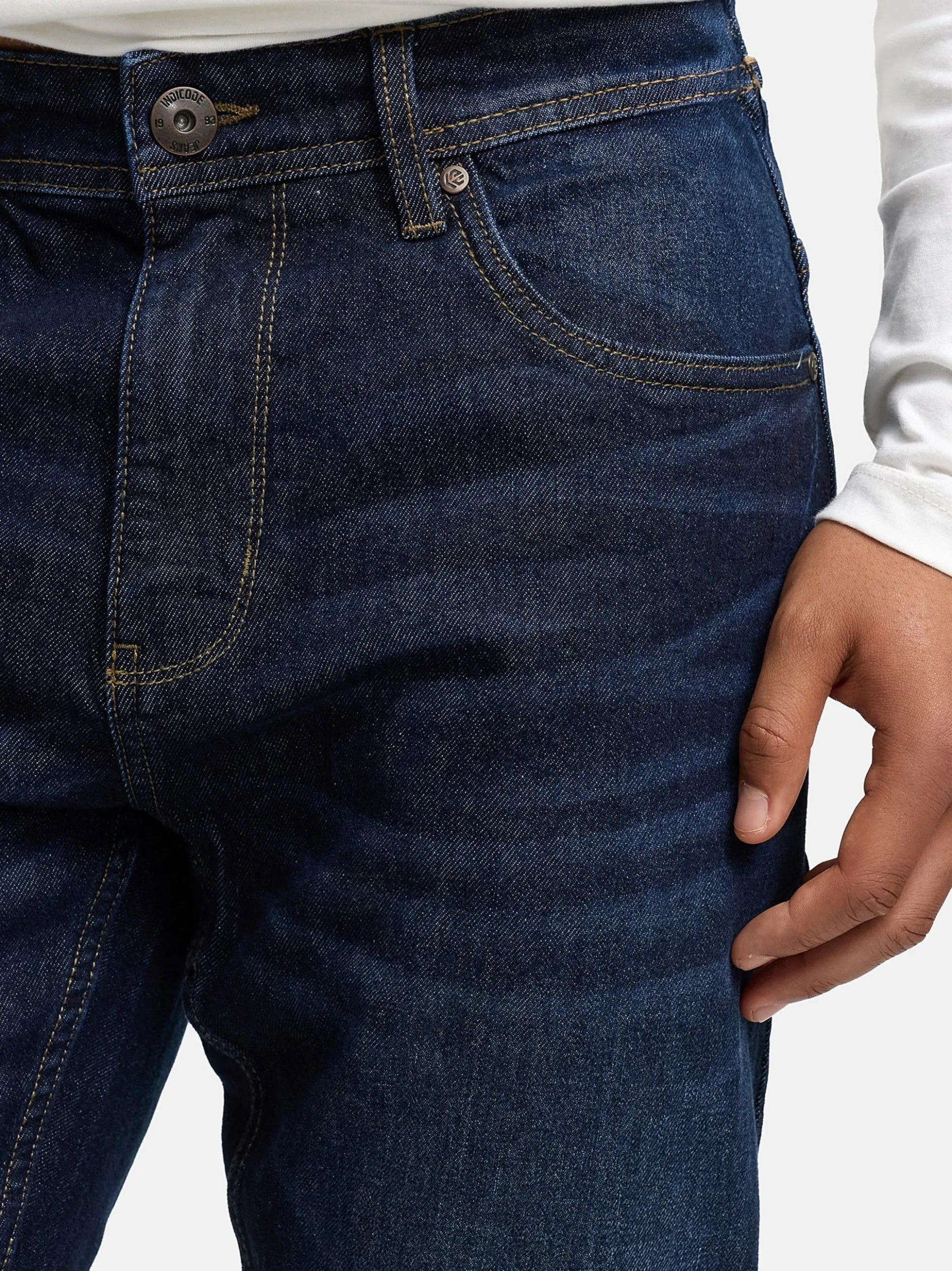 Indicode Herren Jeanshose - INValoy in dark stone denim