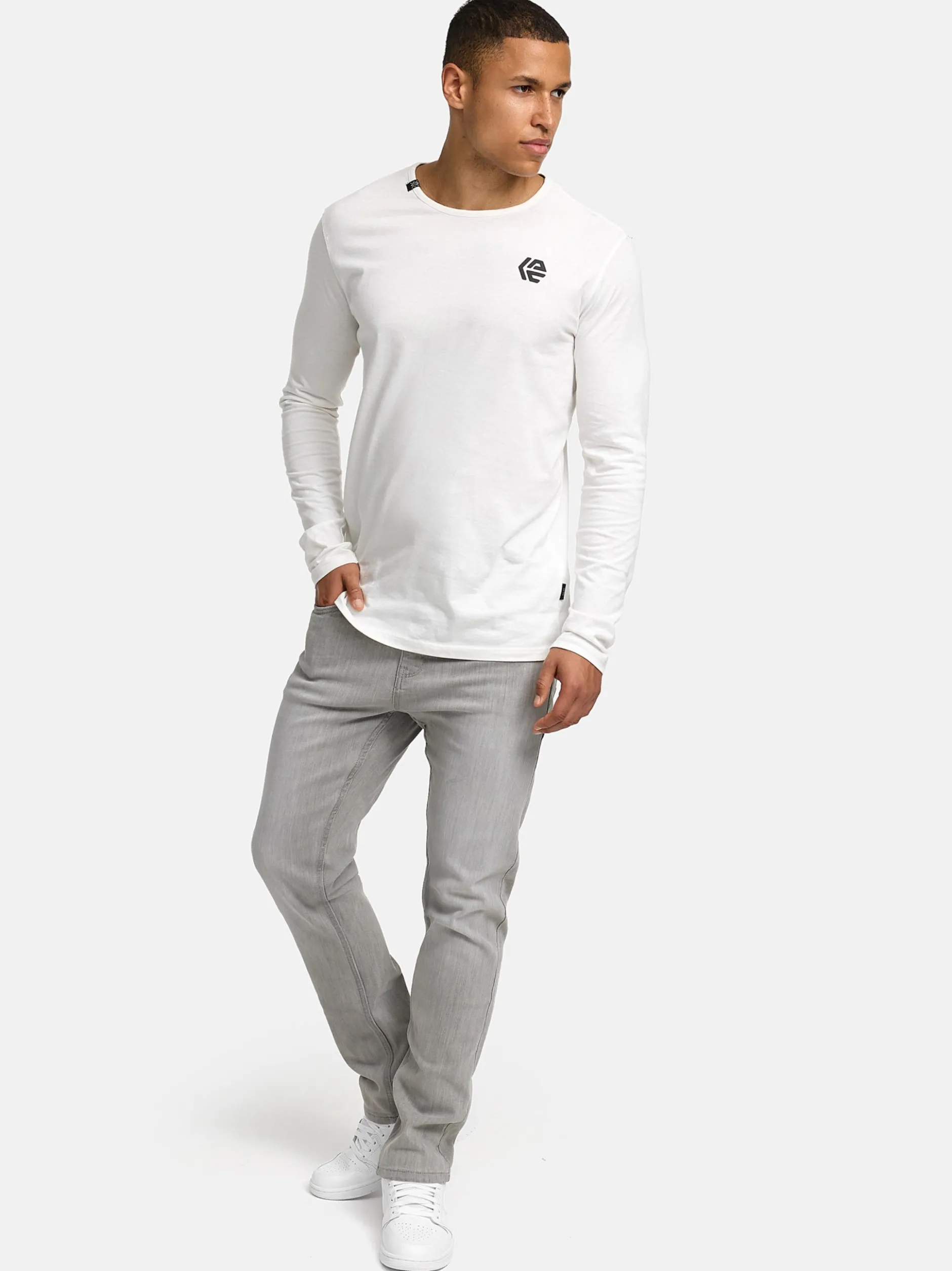 Indicode Herren Jeanshose - INValoy in hellgrau grau