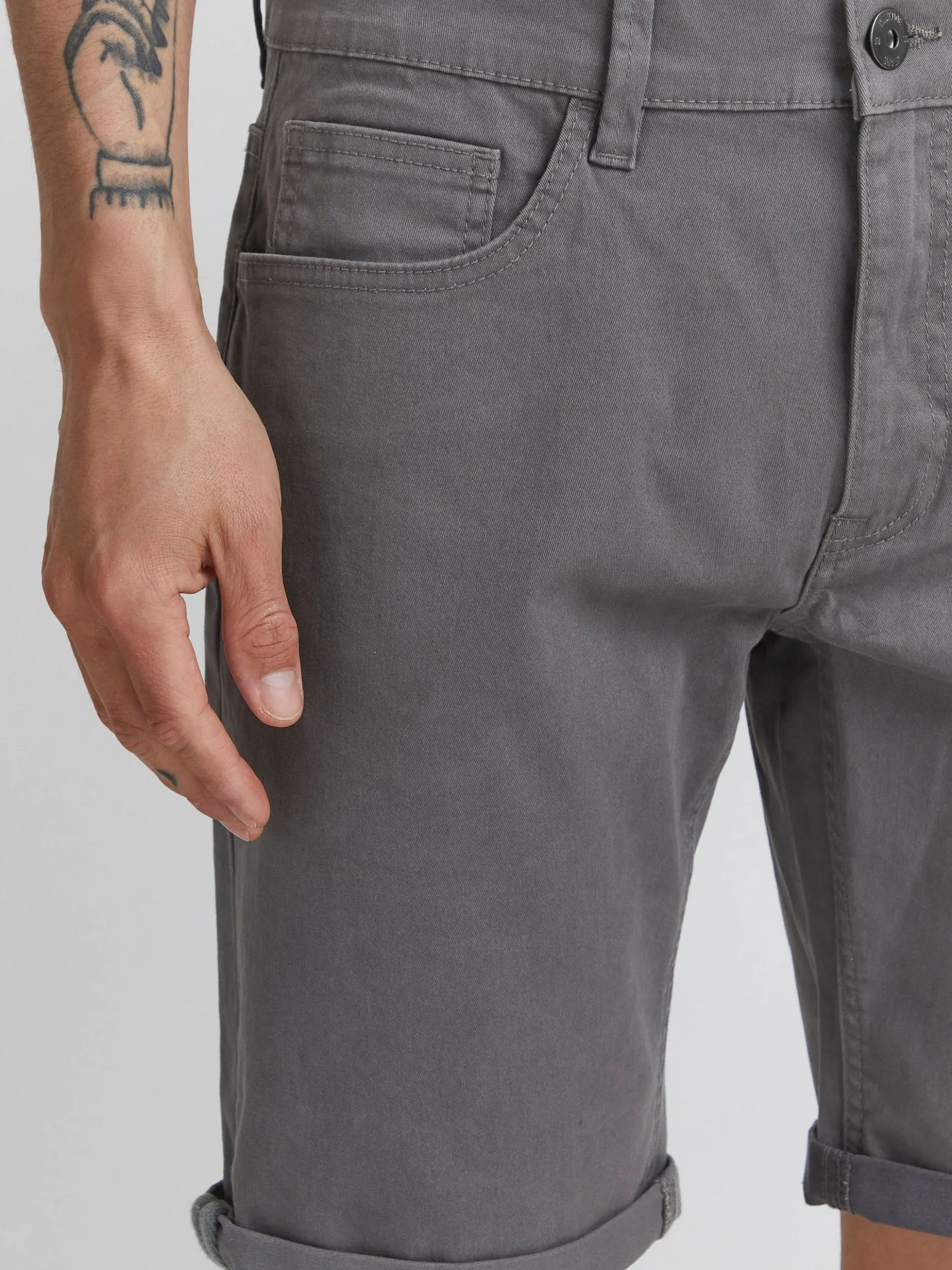 Indicode Herren Jeansshorts - IDPokka in grau