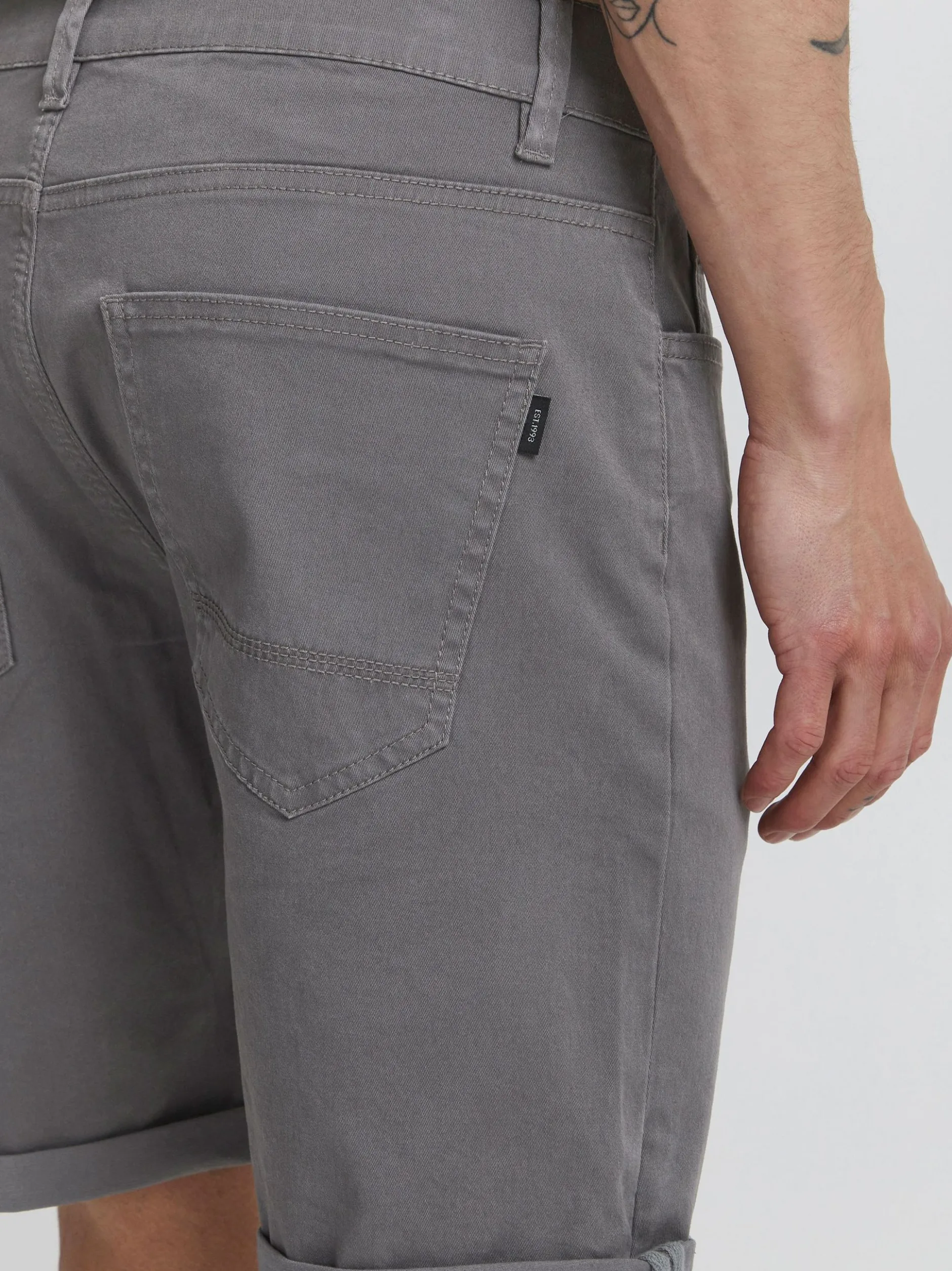 Indicode Herren Jeansshorts - IDPokka in grau