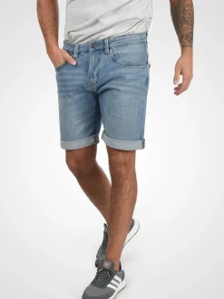 Indicode Herren Jeansshorts - IDQuentin in blau