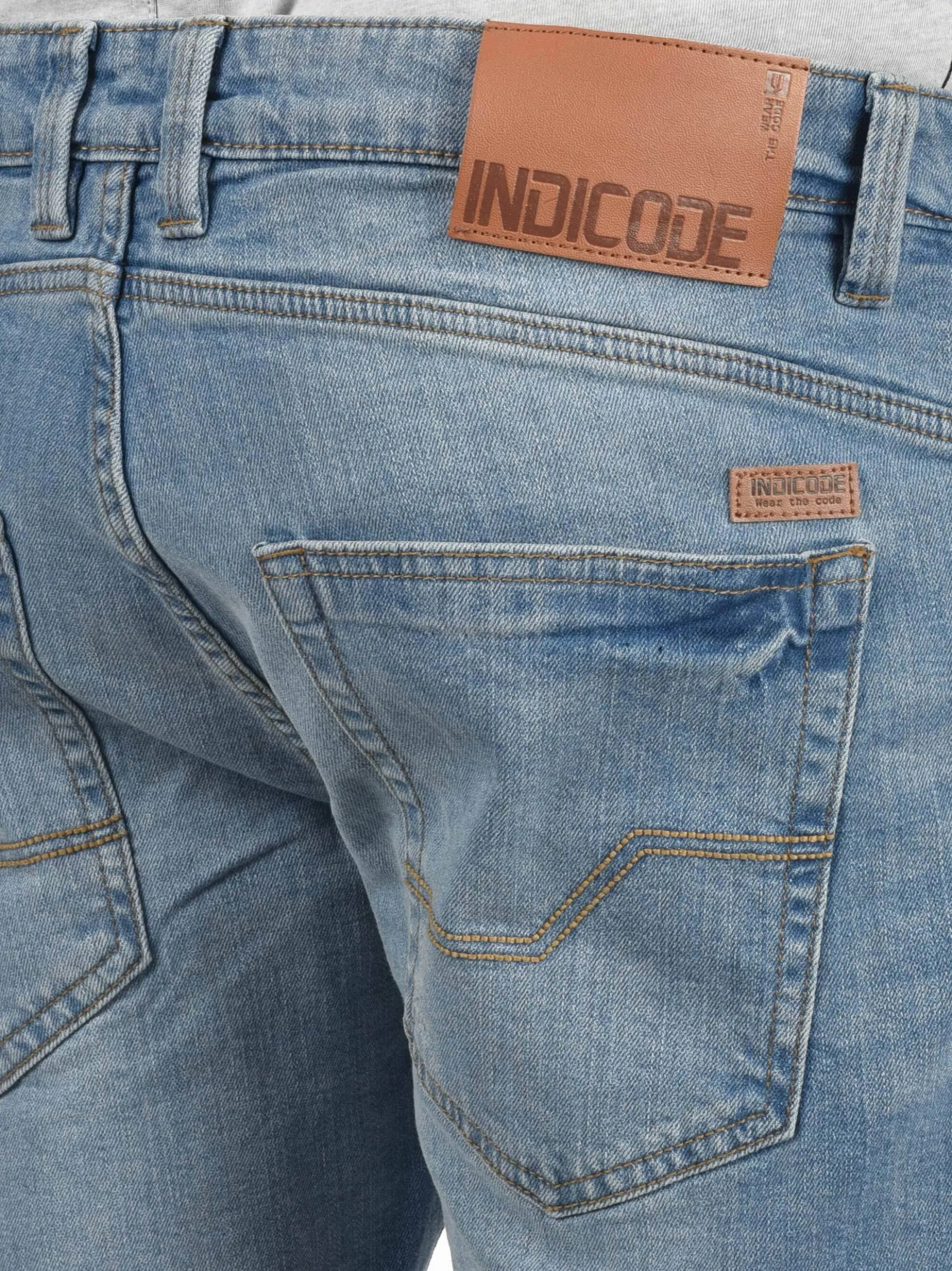Indicode Herren Jeansshorts - IDQuentin in blau