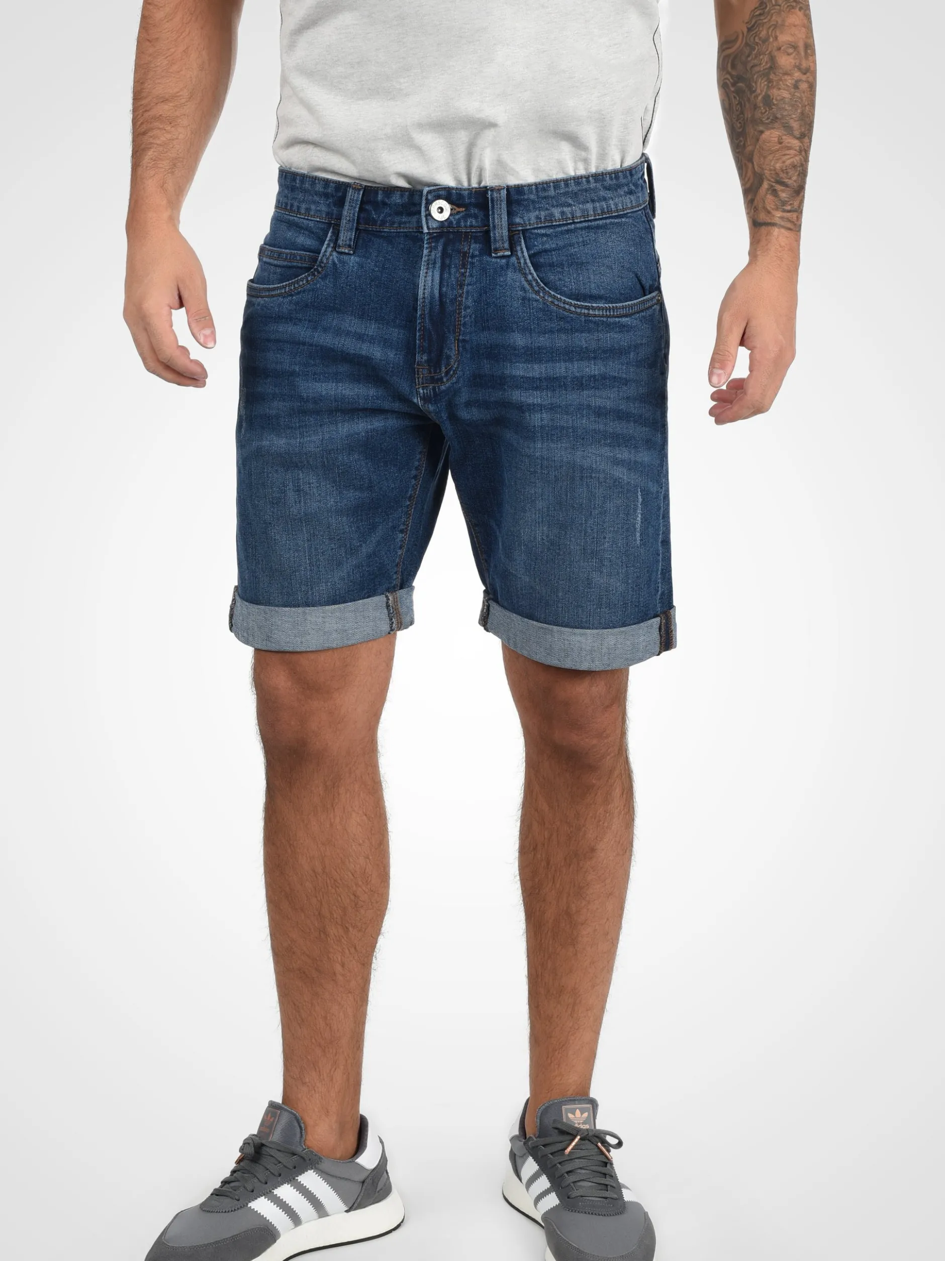 Indicode Herren Jeansshorts - IDQuentin in indigo