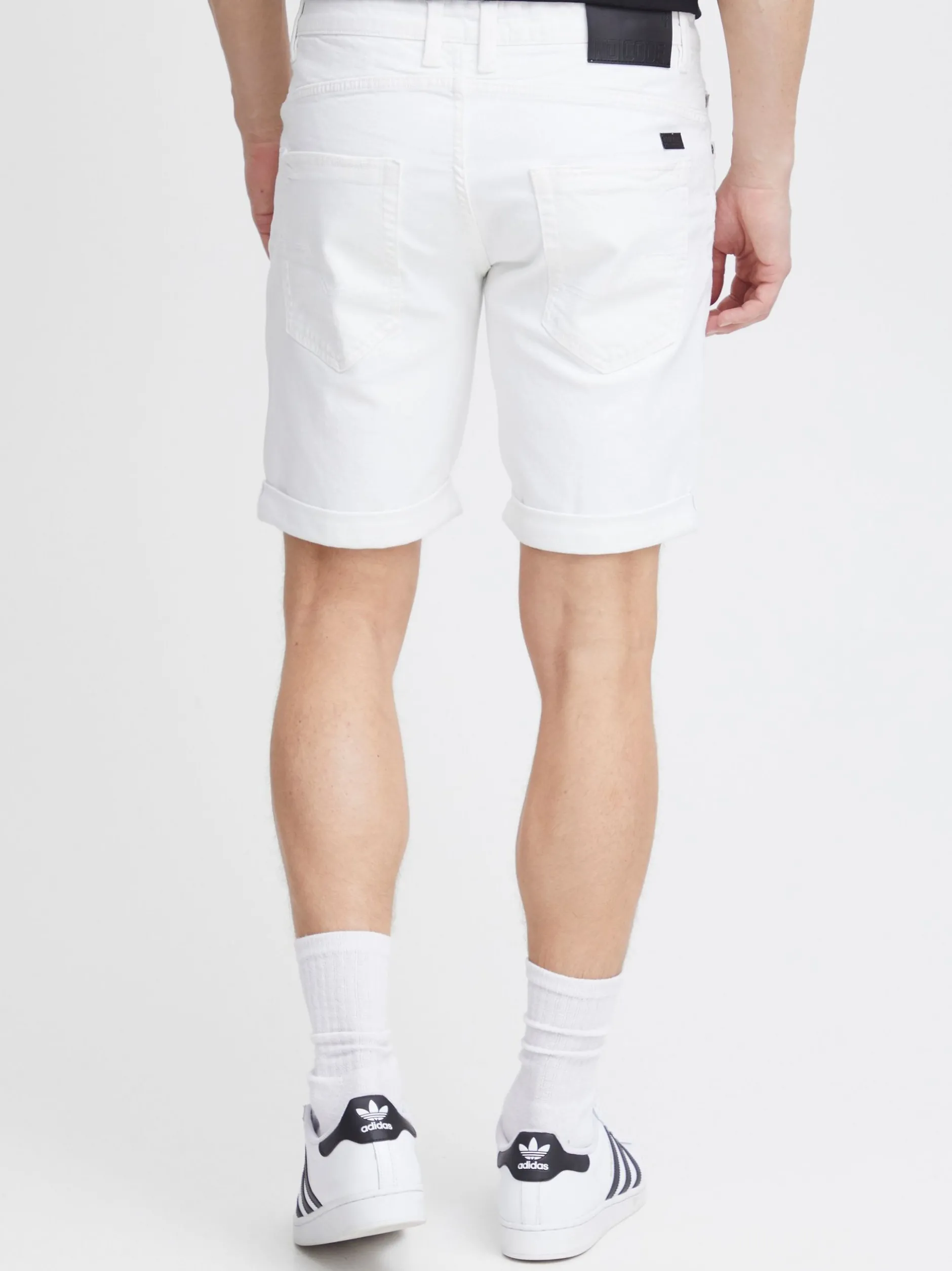 Indicode Herren Jeansshorts - IDQuentin in weiß
