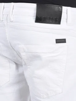 Indicode Herren Jeansshorts - IDQuentin in weiß