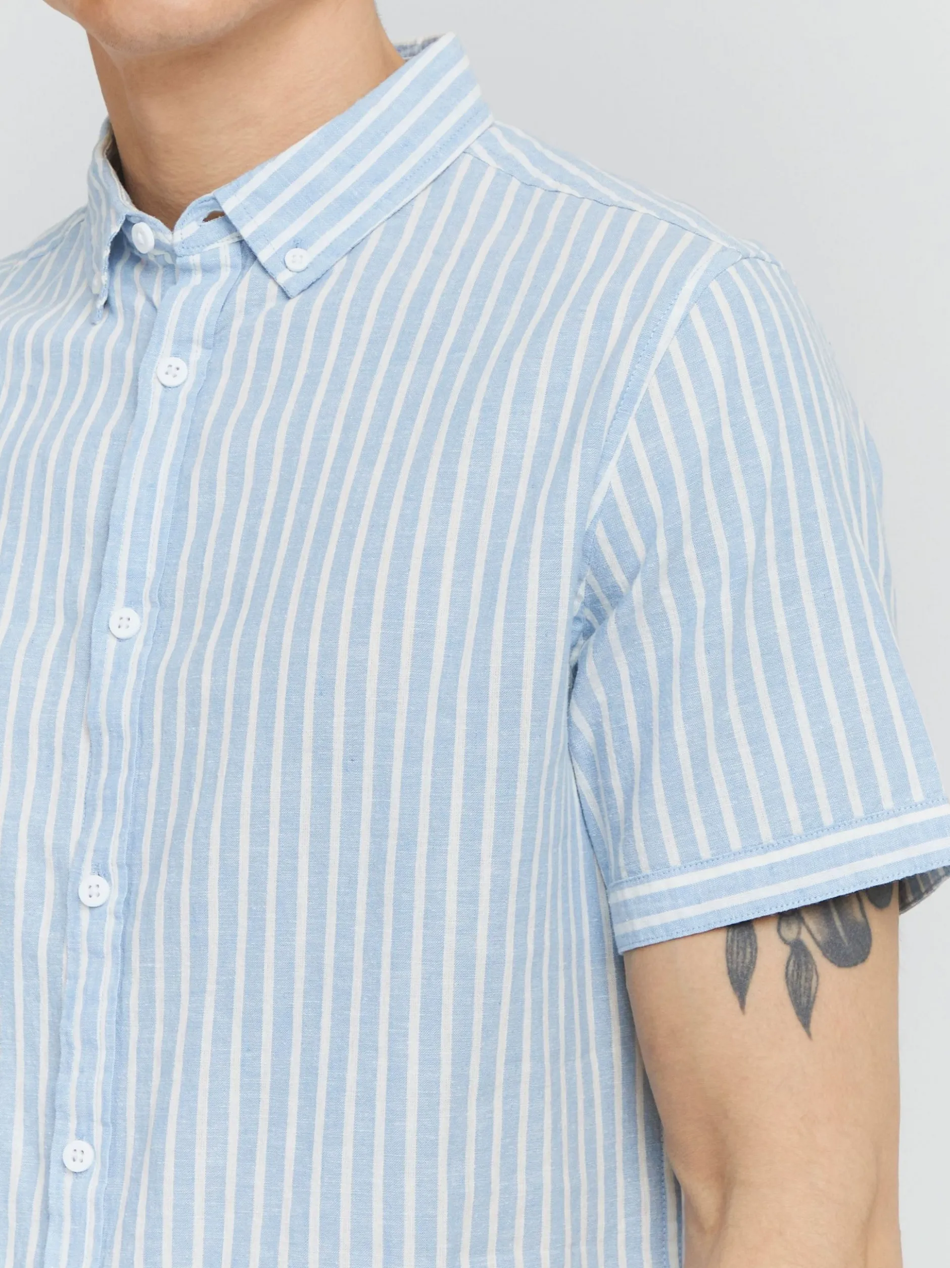 Indicode Herren Kurzarmhemd - IDHank in beige