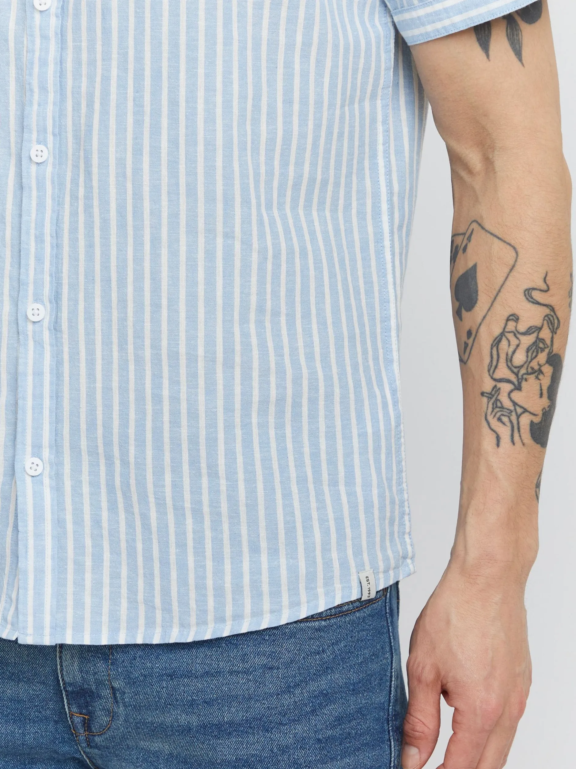 Indicode Herren Kurzarmhemd - IDHank in beige