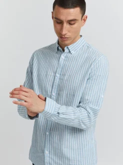 Indicode Herren Langarmhemd - IDHanko in beige