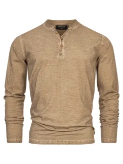 Indicode Herren Langarmshirt - INKilsone in beige