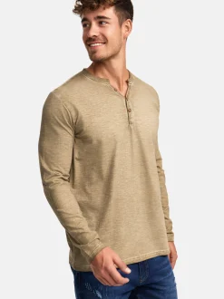 Indicode Herren Langarmshirt - INKilsone in beige