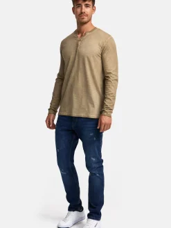 Indicode Herren Langarmshirt - INKilsone in beige