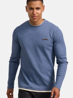Indicode Herren Langarmshirt - INSigfinn in blau