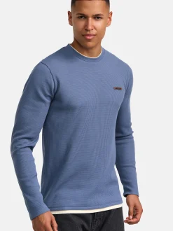 Indicode Herren Langarmshirt - INSigfinn in blau