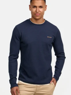 Indicode Herren Langarmshirt - INSigfinn in marine