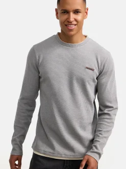 Indicode Herren Langarmshirt - INSigfinn in hellgrau grau