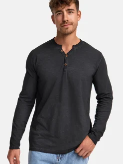 Indicode Herren Langarmshirt - INKilsone in schwarz